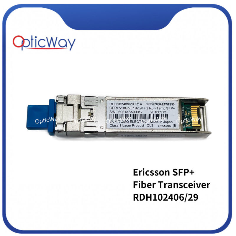Ericsson RDH102406/29 R1A SFP 10G DWDM 192.9THz 40km 1554.13nm CRTUAEZLAA Trasmettitore a fibra SFP+